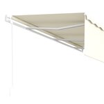 vidaXL Auvent automatique rétractable avec store 6x3 m Crème