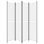 vidaXL Cloison de séparation 4 panneaux Blanc 200x220 cm Tissu