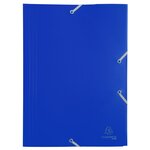 Chemise à élastique 3 rabats A4 Polypropylène 4/10e Opaque Coloris aléatoire EXACOMPTA