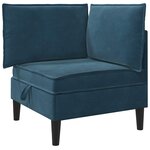 vidaXL Ensemble de meubles pour le salon 4 Pièces Bleu Velours