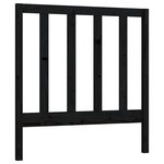 vidaXL Tête de lit Noir 106x4x100 cm Bois massif de pin