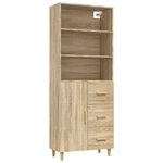 vidaXL Buffet haut Chêne sonoma Bois d'ingénierie