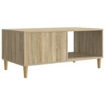 vidaXL Table basse Chêne Sonoma 90 x 50 x 40 cm Bois d'ingénierie