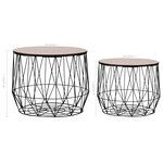 vidaXL Tables basses 2 Pièces noir