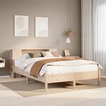 vidaXL Lit bibliothèque sans matelas 135x190 cm bois de pin massif