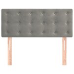 vidaXL Tête de lit Gris clair 80x5x78/88 cm Velours