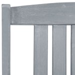 vidaXL Chaises de jardin avec coussins 2 Pièces Gris Bois d'acacia massif