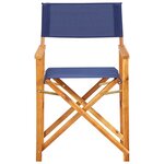 vidaXL Chaises de metteur en scène lot de 2 Bois massif d'acacia bleu