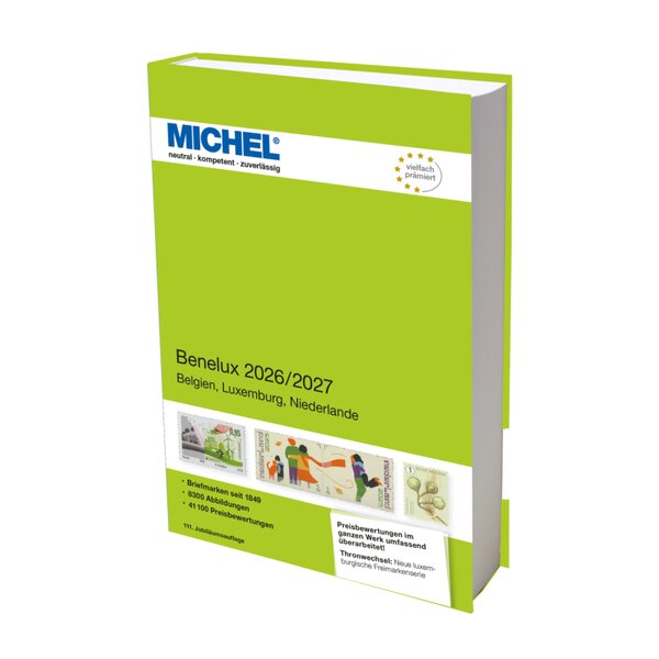 Catalogue de cotation Michel timbres de Benelux 2026-2027.