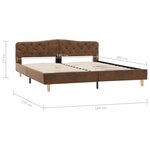 vidaXL Cadre de lit sans matelas marron similicuir daim 180x200 cm