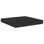 vidaXL Coussin de plancher de palette 60x61 5x6 cm Noir Tissu