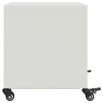 vidaXL Tables de chevet 2 Pièces blanc 36x39x43 5 cm acier