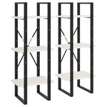 vidaXL Armoire haute Blanc 40x30x210 cm Bois de pin solide