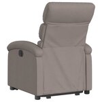 vidaXL Fauteuil inclinable taupe tissu