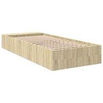 vidaXL Cadre de lit chêne sonoma 90x190 cm bois d'ingénierie