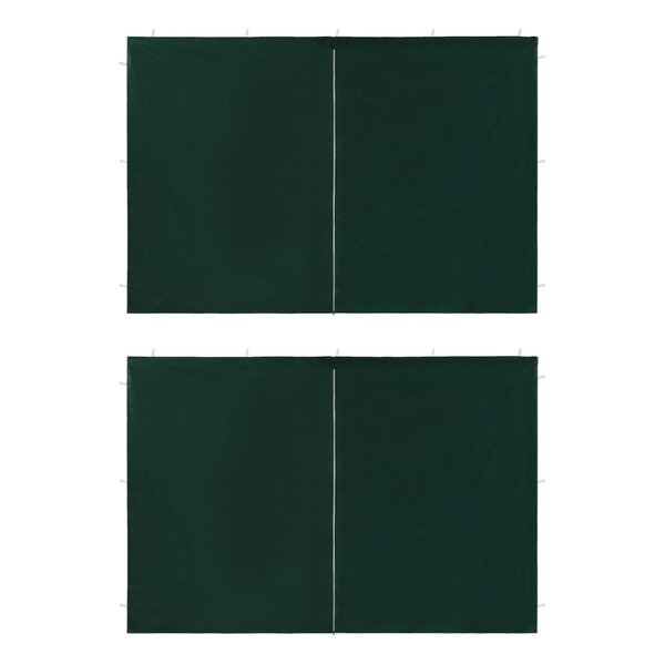vidaXL Portes de tente de réception 2 Pièces avec fermeture éclair Vert