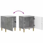 vidaXL Cabinet de chevet Gris béton 43 x 34 5 x 50 cm