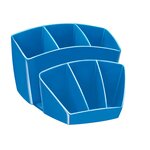Multipot Gloss Bleu Océan 6 compartiments + 2 espace-Dim L14,3 x H9,3 x P15,8 cm CEP