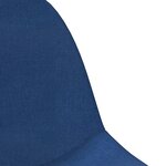 vidaXL Chaises pivotantes à manger lot de 4 bleu tissu
