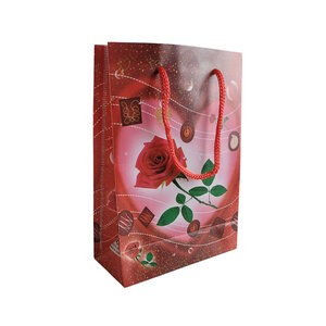 Pochette Cadeau Souple en Plastique  Élégante et Pratique - Rose Rouge