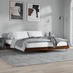 vidaXL Cadre de lit sans matelas chêne marron 200x200 cm