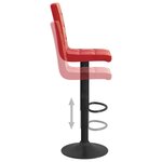 vidaXL Tabourets de bar lot de 2 rouge bordeaux velours