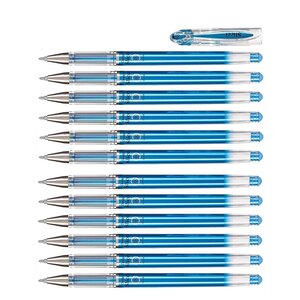 Roller Encre Gel Slicci BG208 Pointe 0 8mm Bleu métallisé x 12 PENTEL