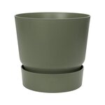 ELHO Pot de fleurs rond Greenville 25 - Extérieur - Ø 24,48 x H 23,31 cm - Vert feuille