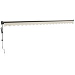 vidaXL Auvent rétractable automatique crème 5x3 m