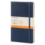 Carnet piqué moleskine rigide bleu nuit 13 x 21 cm - ivoire ligné - 240 pages