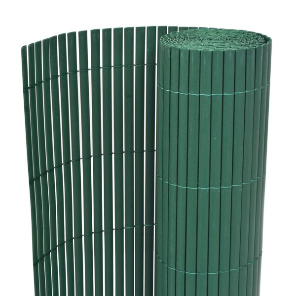 Vidaxl clôture de jardin double face pvc 150 x 500 cm vert