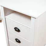 vidaXL Bureau Hill Blanc 150x50x74 cm Bois de pin solide