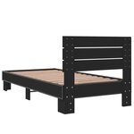 vidaXL Cadre de lit sans matelas noir 75x190 cm