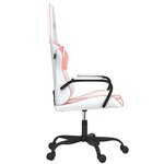 vidaXL Chaise de jeu Blanc et rose Similicuir