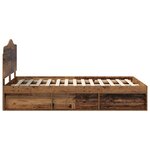 vidaXL Cadre de lit Bois ancien 135 x 190 cm Pin massif