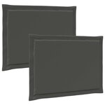 vidaXL Coussins de siège 2 pc Polyester Anthracite 47 x 36 x 2 cm