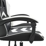 vidaXL Chaise de jeu Noir et blanc Similicuir