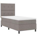 vidaXL Lit box spring avec matelas taupe 100x200 cm en tissu
