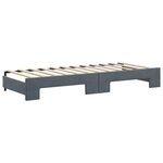 vidaXL Lit de jour avec gigogne et matelas gris foncé 80x200cm velours
