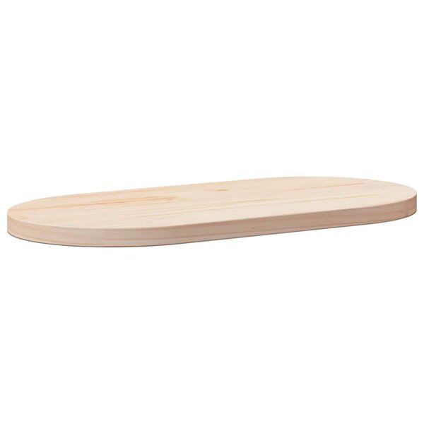 vidaXL Dessus de table 70x35x2 5 cm bois de pin massif ovale