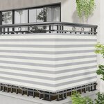 vidaXL Écran de balcon Gris clair et blanc 120 x 800 cm