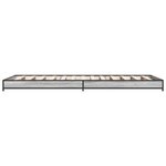 vidaXL Cadre de lit sonoma gris 100x200 cm bois d'ingénierie et métal
