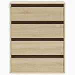 vidaXL Commode d'angle chêne sonoma 60x41x76 cm bois d'ingénierie