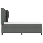 vidaXL Lit à ressorts avec matelas Gris foncé 140 x 190 cm tissu