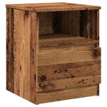vidaXL Table de chevet 2 Pièces vieux bois 40x40x50 cm bois d’ingénierie