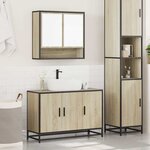 vidaXL Ensemble de meubles de salle de bain 2 Pièces chêne sonoma
