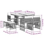 vidaXL Ensemble à manger de jardin 9Pièces coussins noir résine tressée