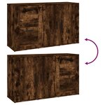 vidaXL Buffet Chêne fumé 100x33x59 5 cm Bois d'ingénierie