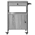 vidaXL Chariot de cuisine sonoma gris 56x43x89 5 cm bois d'ingénierie