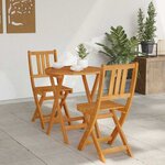 vidaXL Ensemble bistrot 3 Pièces Marron Bois d'acacia massif